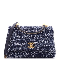 Coco Top Handle Bag Crochet with Lambskin Small