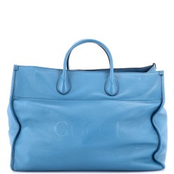 Logo Tote Embossed Leather Large