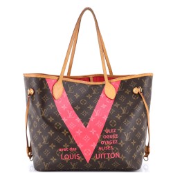 Neverfull NM Tote Limited Edition Cities V Monogram Canvas MM