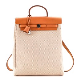 Herbag A Dos Zip Backpack Toile and Leather