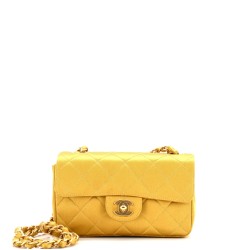 Classic Single Flap Bag Quilted Satin Mini