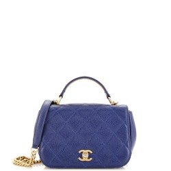 Carry Around Flap Bag Quilted Caviar Mini