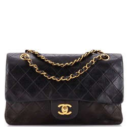 Vintage Classic Double Flap Bag Quilted Lambskin Medium