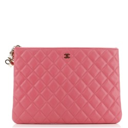 CC Casino O Case Clutch Quilted Lambskin Medium