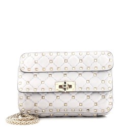 Rockstud Spike Flap Bag Quilted Leather Small
