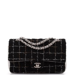 Classic Double Flap Bag Tweed and Quilted Lambskin Medium