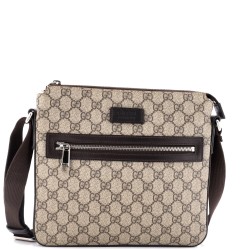 Front Zip Messenger GG Coated Canvas Medium