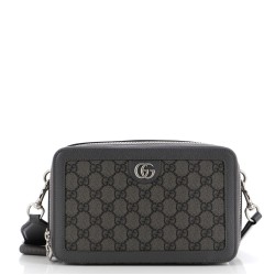 Ophidia Zip Around Camera Crossbody Bag GG Coated Canvas Small