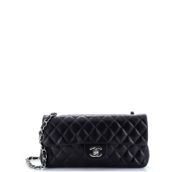 Classic Single Flap Bag Quilted Lambskin East West