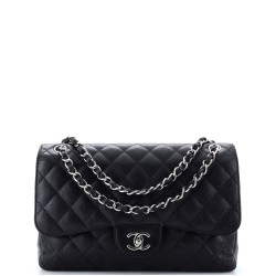 Classic Double Flap Bag Quilted Caviar Jumbo
