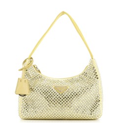 Re-Edition 2000 Hobo Crystal Embellished Satin Mini