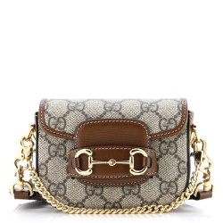 Horsebit 1955 Flap Wallet with Strap GG Coated Canvas