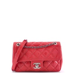 Coco Shine Flap Bag Quilted Patent Small