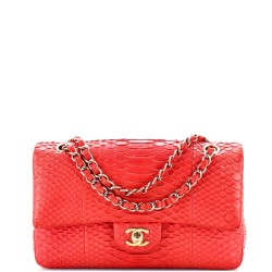 Classic Double Flap Bag Python Medium