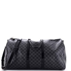 Keepall Bandouliere Bag Damier Graphite 55