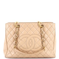 Grand Shopping Tote Quilted Caviar