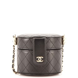 CC Allure Vanity Case with Chain Quilted Lambskin Mini