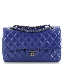 Classic Double Flap Bag Quilted Patent Medium