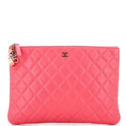 CC Casino O Case Clutch Quilted Lambskin Medium