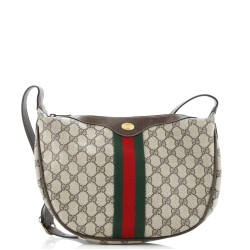 Ophidia Half Moon Hobo GG Coated Canvas Small