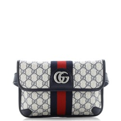 Ophidia Flap Belt Bag GG Coated Canvas with Leather