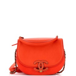 Coco Curve Flap Messenger Calfskin and Quilted Goatskin Small