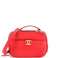 CC Top Handle Camera Bag Quilted Caviar Small