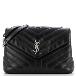 Loulou Shoulder Bag Matelasse Chevron Leather Medium