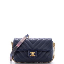 Chain Around CC Flap Bag Chevron Lambskin Mini