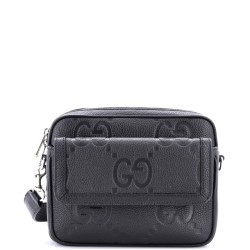 Front Pocket Crossbody Messenger Jumbo GG Embossed Leather Small