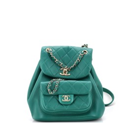 Duma Drawstring Backpack Quilted Leather Small