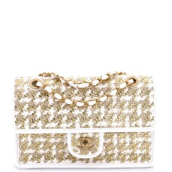 Classic Single Flap Bag Woven Lambskin and Viscose Small