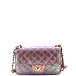 Classic Single Flap Bag Quilted Iridescent Lambskin Mini