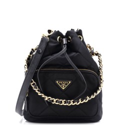 Re-Edition 1995 Drawstring Bucket Bag Quilted Re-Nylon Mini