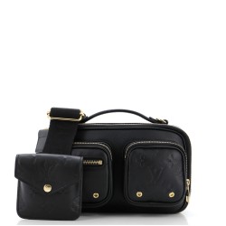 Utility Crossbody Bag Calfskin with Embossed Monogram Detail