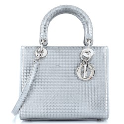 Lady Dior Bag Micro Cannage Metallic Calfskin Medium