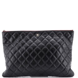 O Case Clutch Quilted Lambskin Large
