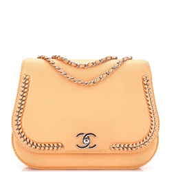 Braided Chic Flap Bag Calfskin Small