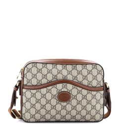 Interlocking G Patch Messenger Camera Bag GG Coated Canvas