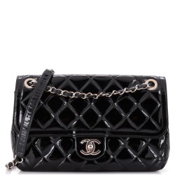 Coco Shine Flap Bag Quilted Patent Medium