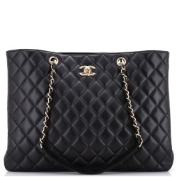 Classic CC Shopping Tote Quilted Calfskin Large