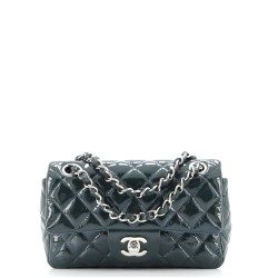 Classic Single Flap Bag Quilted Patent Mini