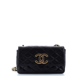 Vintage CC Chain Flap Bag Quilted Lambskin Small
