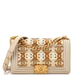 Boy Flap Bag Woven Leather Old Medium