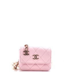 Pearl Strap CC Chain Belt Bag Quilted Lambskin Mini