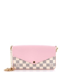 Felicie Pochette Damier and Leather
