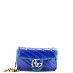 GG Marmont Flap Bag Diagonal Quilted Leather Super Mini