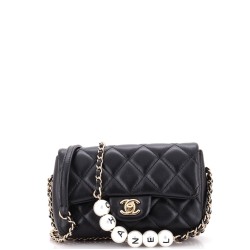 My Precious Pearls Chain Flap Bag Quilted Lambskin Small