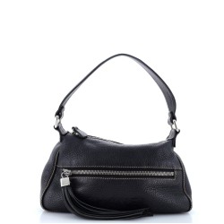 Lax Front Zip Bag Pebbled Leather Small