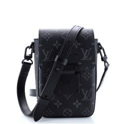 S Lock Vertical Wearable Wallet Monogram Eclipse Canvas